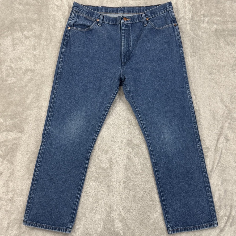 Wrangler Jeans Mens 38x30 13MWZ Blue Cowboy Cut Orignal Straight Western Rodeo